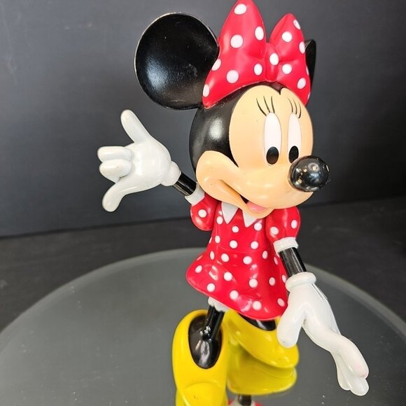 Vintage Minnie Mouse Articulated Figurine Walt Disney 8" Toy - Picture 2 of 12